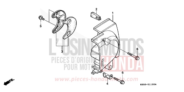 REAR CRANKCASE COVER for CA125 REBEL BLACK (NH1) from 1995
